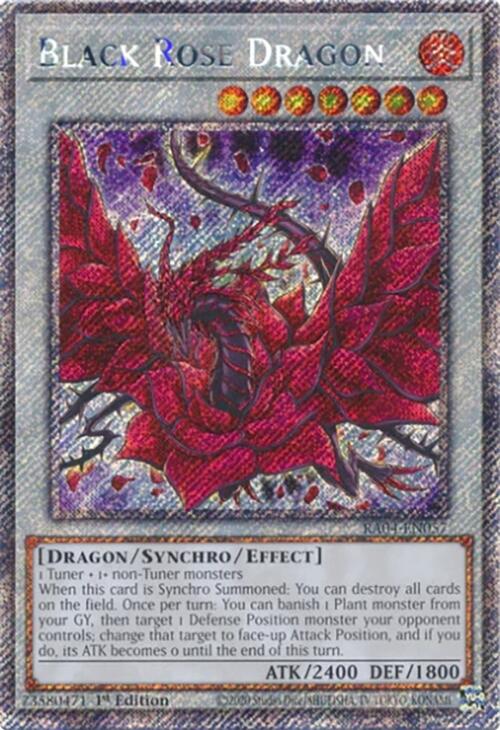 Black Rose Dragon [RA04-EN057] Platinum Secret Rare | Exor Games Dartmouth