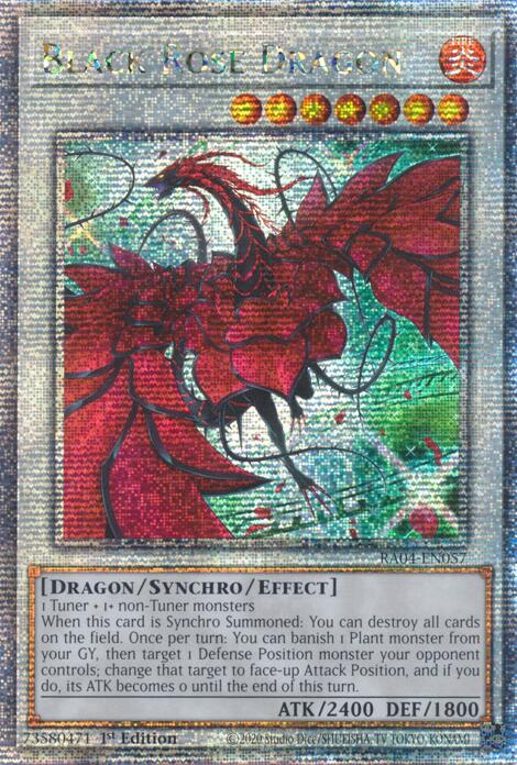 Black Rose Dragon (Alternate Art) [RA04-EN057] Quarter Century Secret Rare | Exor Games Dartmouth