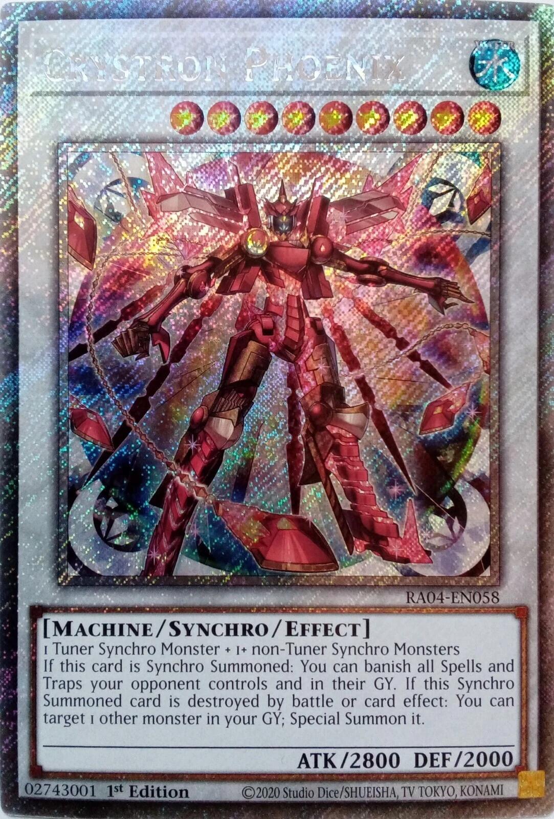 Crystron Phoenix [RA04-EN058] Platinum Secret Rare | Exor Games Dartmouth