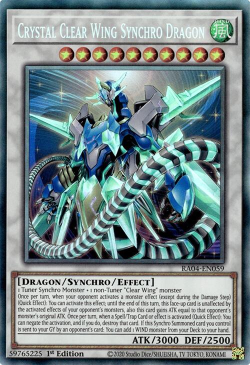 Crystal Clear Wing Synchro Dragon [RA04-EN059] Collector's Rare | Exor Games Dartmouth