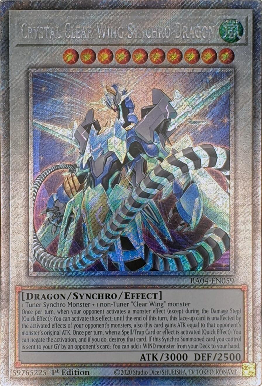 Crystal Clear Wing Synchro Dragon [RA04-EN059] Platinum Secret Rare | Exor Games Dartmouth