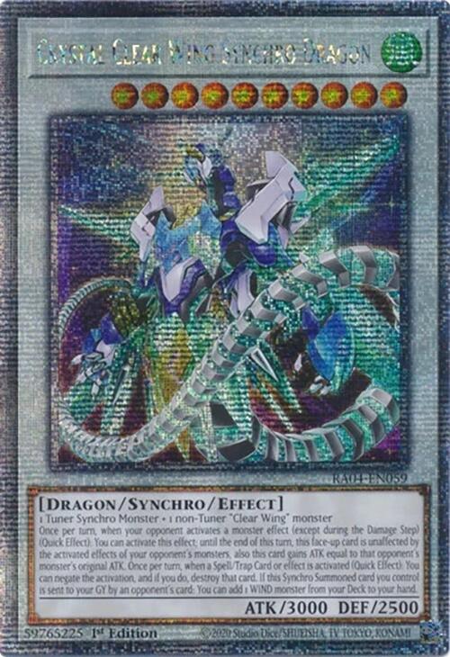 Crystal Clear Wing Synchro Dragon [RA04-EN059] Quarter Century Secret Rare | Exor Games Dartmouth