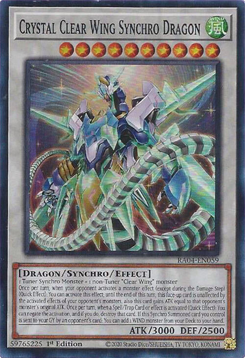 Crystal Clear Wing Synchro Dragon [RA04-EN059] Super Rare | Exor Games Dartmouth