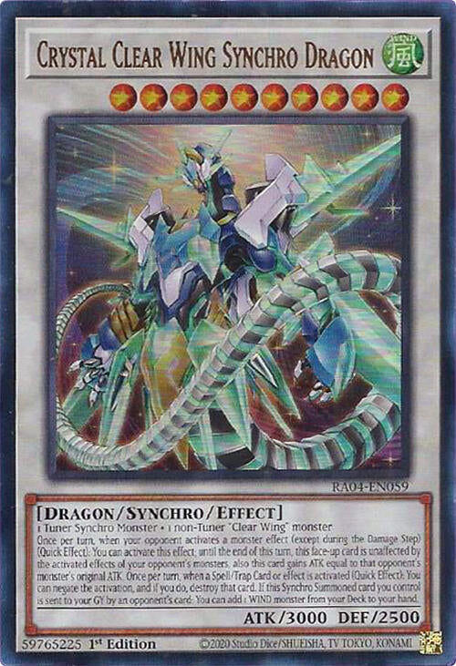 Crystal Clear Wing Synchro Dragon [RA04-EN059] Ultra Rare | Exor Games Dartmouth
