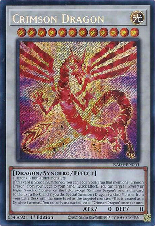 Crimson Dragon (card) [RA04-EN061] Secret Rare | Exor Games Dartmouth