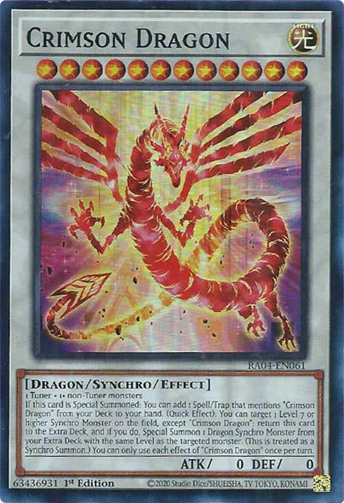 Crimson Dragon (card) [RA04-EN061] Super Rare | Exor Games Dartmouth