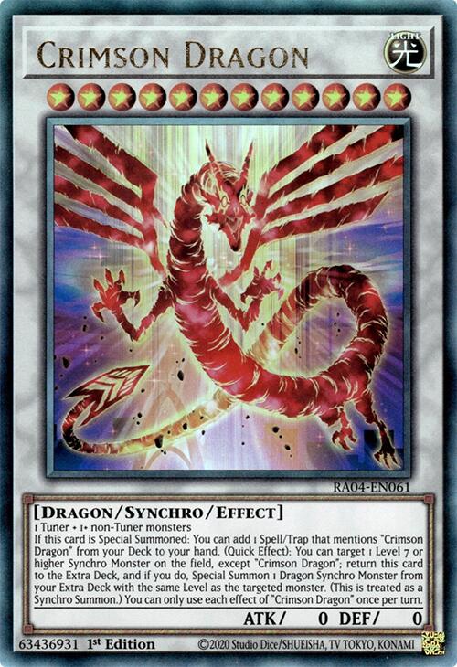 Crimson Dragon (card) [RA04-EN061] Prismatic Ultimate Rare | Exor Games Dartmouth