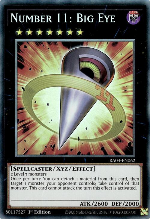 Number 11: Big Eye [RA04-EN062] Prismatic Collector's Rare | Exor Games Dartmouth