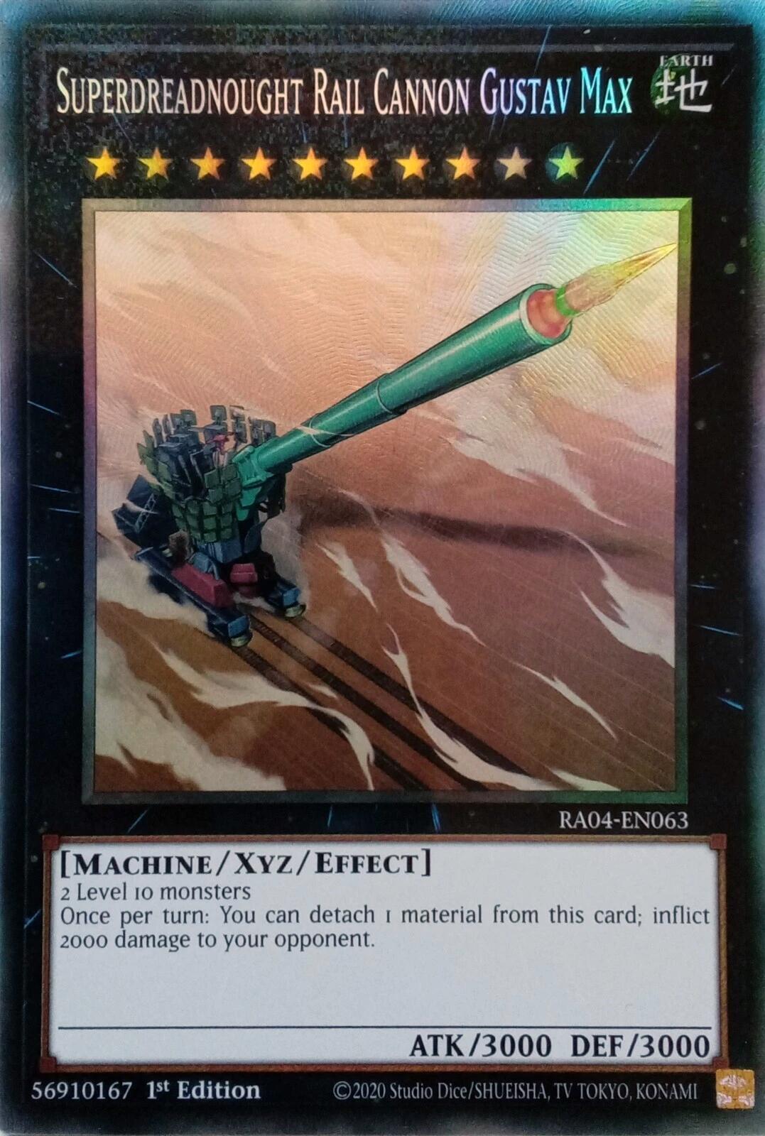 Superdreadnought Rail Cannon Gustav Max [RA04-EN063] Prismatic Collector's Rare | Exor Games Dartmouth