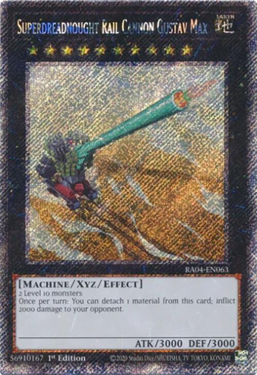Superdreadnought Rail Cannon Gustav Max [RA04-EN063] Platinum Secret Rare | Exor Games Dartmouth