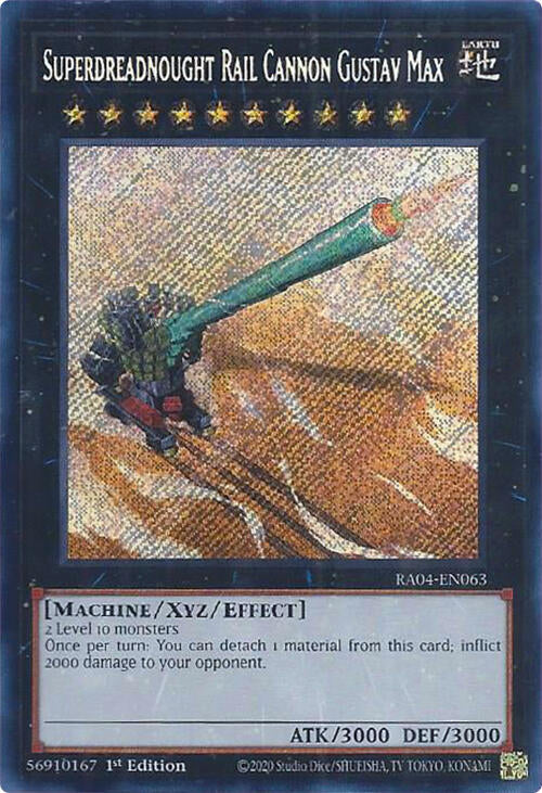 Superdreadnought Rail Cannon Gustav Max [RA04-EN063] Secret Rare | Exor Games Dartmouth
