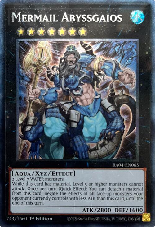 Mermail Abyssgaios [RA04-EN065] Prismatic Collector's Rare | Exor Games Dartmouth