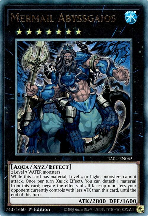 Mermail Abyssgaios [RA04-EN065] Prismatic Ultimate Rare | Exor Games Dartmouth