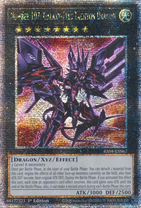 Number 107: Galaxy-Eyes Tachyon Dragon [RA04-EN067] Quarter Century Secret Rare | Exor Games Dartmouth