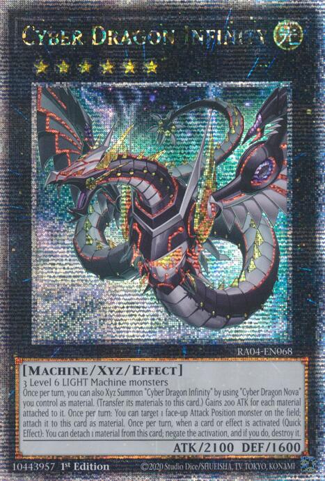 Cyber Dragon Infinity (Alternate Art) [RA04-EN068] Quarter Century Secret Rare | Exor Games Dartmouth