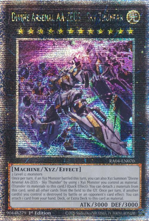 Divine Arsenal AA-ZEUS - Sky Thunder (New Art) [RA04-EN070] Quarter Century Secret Rare | Exor Games Dartmouth
