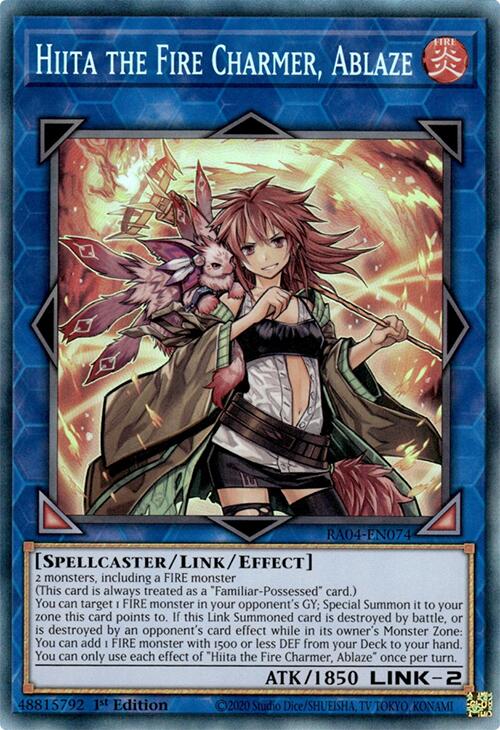 Hiita the Fire Charmer, Ablaze [RA04-EN074] Prismatic Collector's Rare | Exor Games Dartmouth