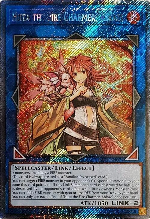 Hiita the Fire Charmer, Ablaze [RA04-EN074] Platinum Secret Rare | Exor Games Dartmouth