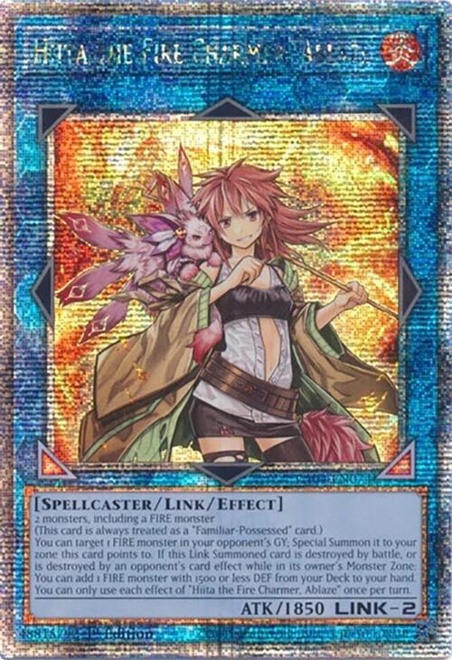 Hiita the Fire Charmer, Ablaze [RA04-EN074] Quarter Century Secret Rare | Exor Games Dartmouth