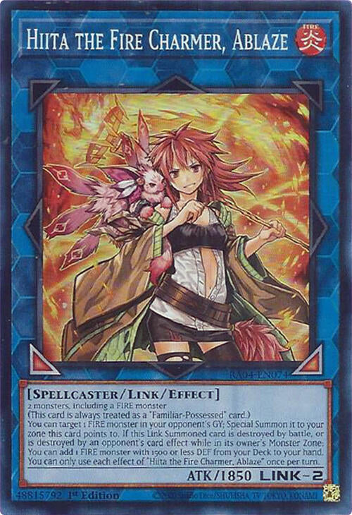 Hiita the Fire Charmer, Ablaze [RA04-EN074] Super Rare | Exor Games Dartmouth