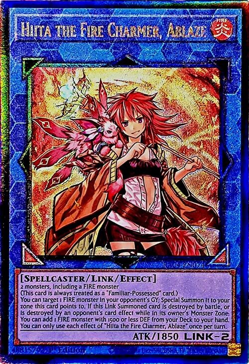 Hiita the Fire Charmer, Ablaze [RA04-EN074] Prismatic Ultimate Rare | Exor Games Dartmouth