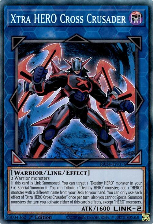 Xtra HERO Cross Crusader [RA04-EN076] Prismatic Collector's Rare | Exor Games Dartmouth