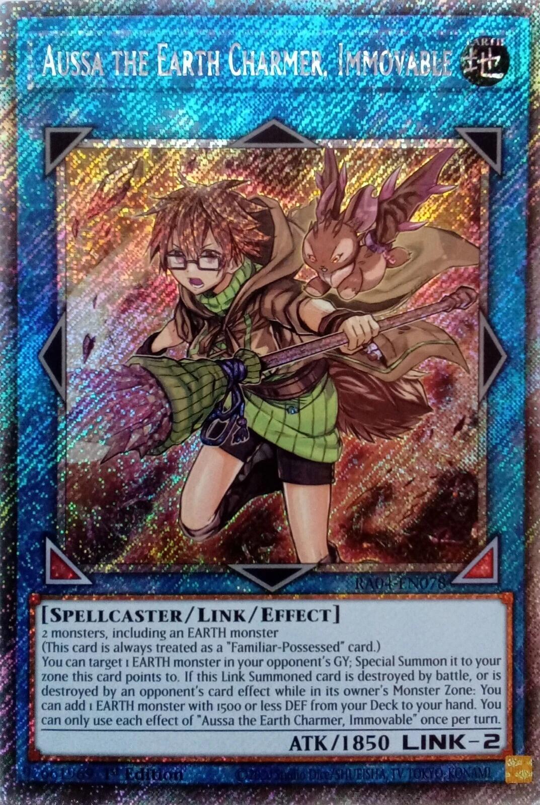 Aussa the Earth Charmer, Immovable [RA04-EN078] Platinum Secret Rare | Exor Games Dartmouth