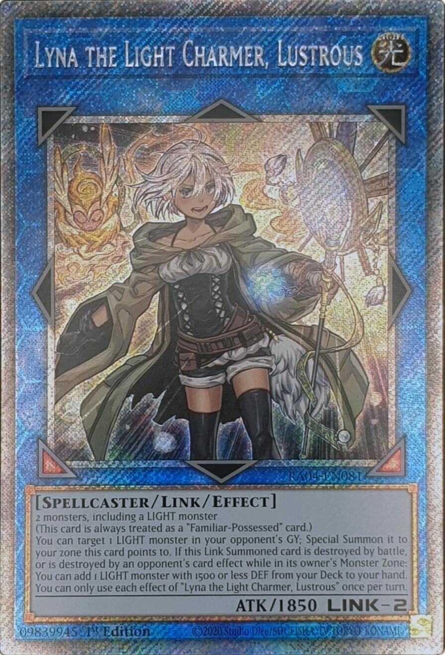 Lyna the Light Charmer, Lustrous [RA04-EN081] Platinum Secret Rare | Exor Games Dartmouth
