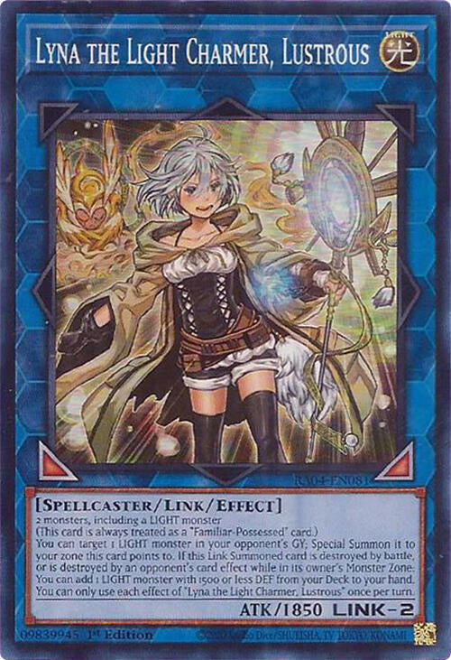 Lyna the Light Charmer, Lustrous [RA04-EN081] Super Rare | Exor Games Dartmouth