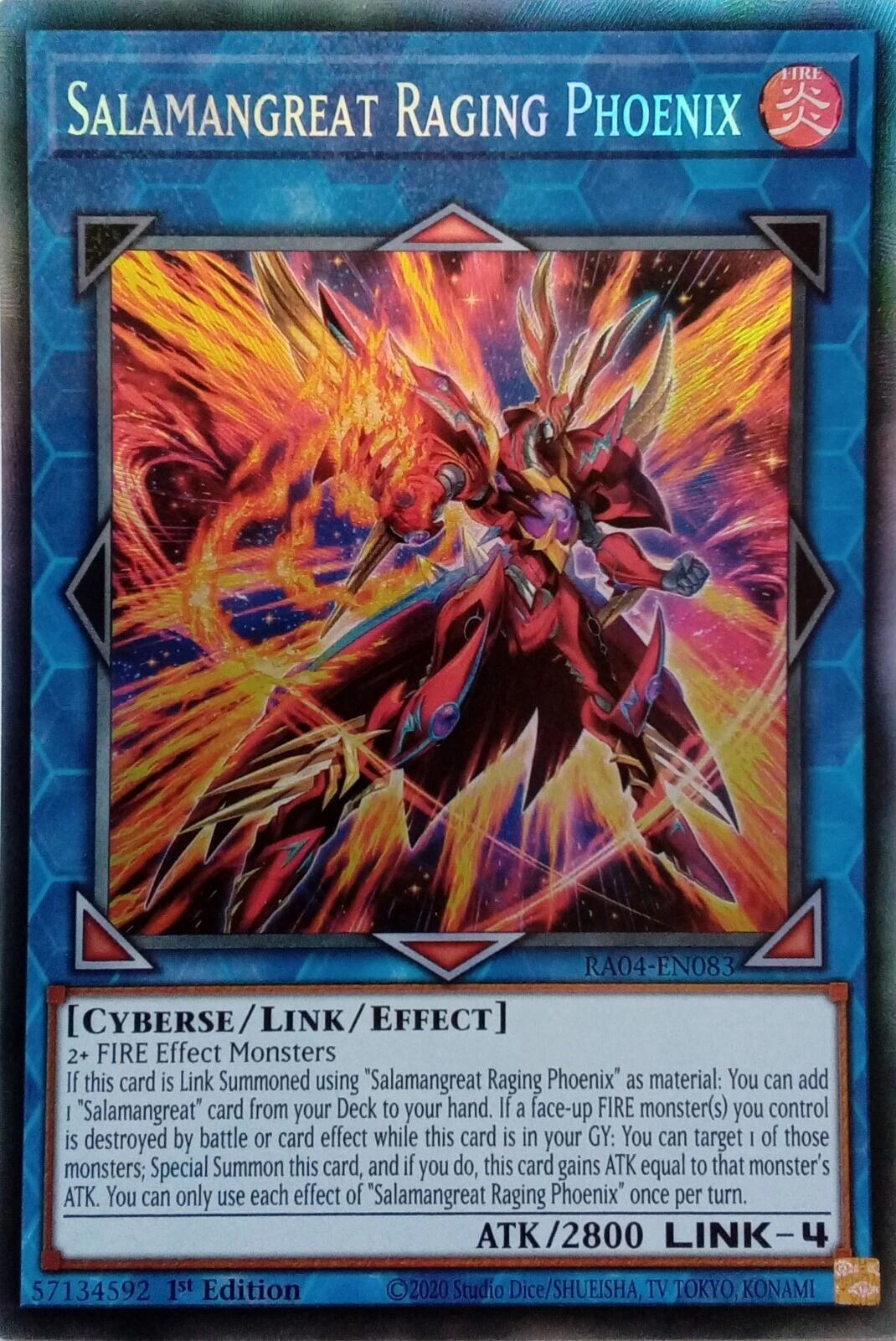 Salamangreat Raging Phoenix [RA04-EN083] Prismatic Collector's Rare | Exor Games Dartmouth