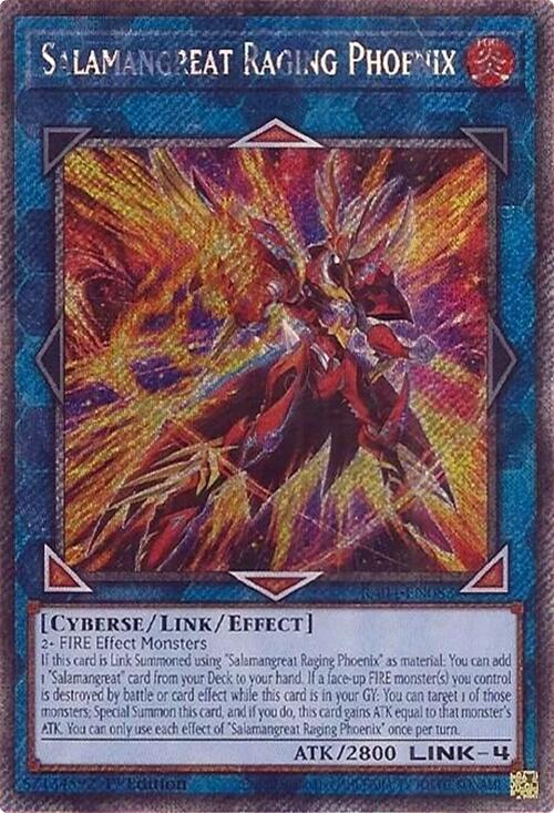 Salamangreat Raging Phoenix [RA04-EN083] Platinum Secret Rare | Exor Games Dartmouth