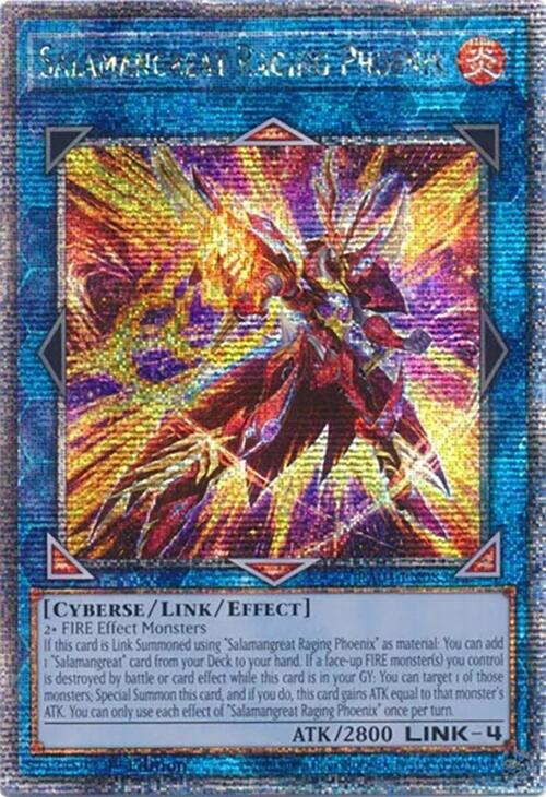 Salamangreat Raging Phoenix [RA04-EN083] Quarter Century Secret Rare | Exor Games Dartmouth