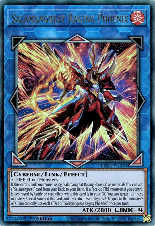 Salamangreat Raging Phoenix [RA04-EN083] Prismatic Ultimate Rare | Exor Games Dartmouth
