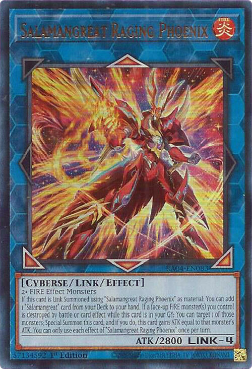 Salamangreat Raging Phoenix [RA04-EN083] Ultra Rare | Exor Games Dartmouth