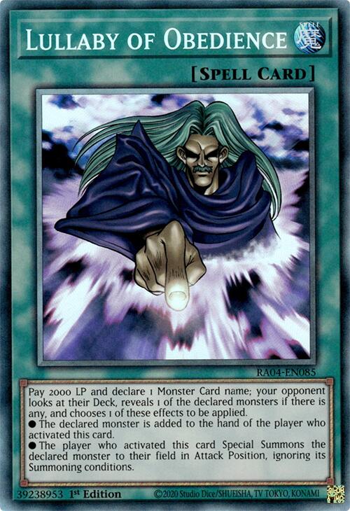 Lullaby of Obedience [RA04-EN085] Prismatic Collector's Rare | Exor Games Dartmouth