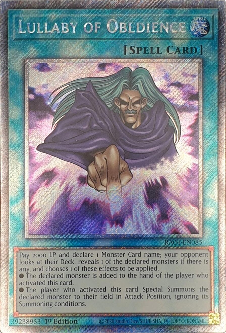 Lullaby of Obedience [RA04-EN085] Platinum Secret Rare | Exor Games Dartmouth