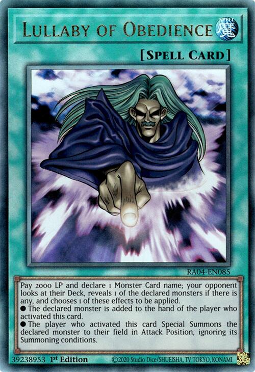 Lullaby of Obedience [RA04-EN085] Prismatic Ultimate Rare | Exor Games Dartmouth