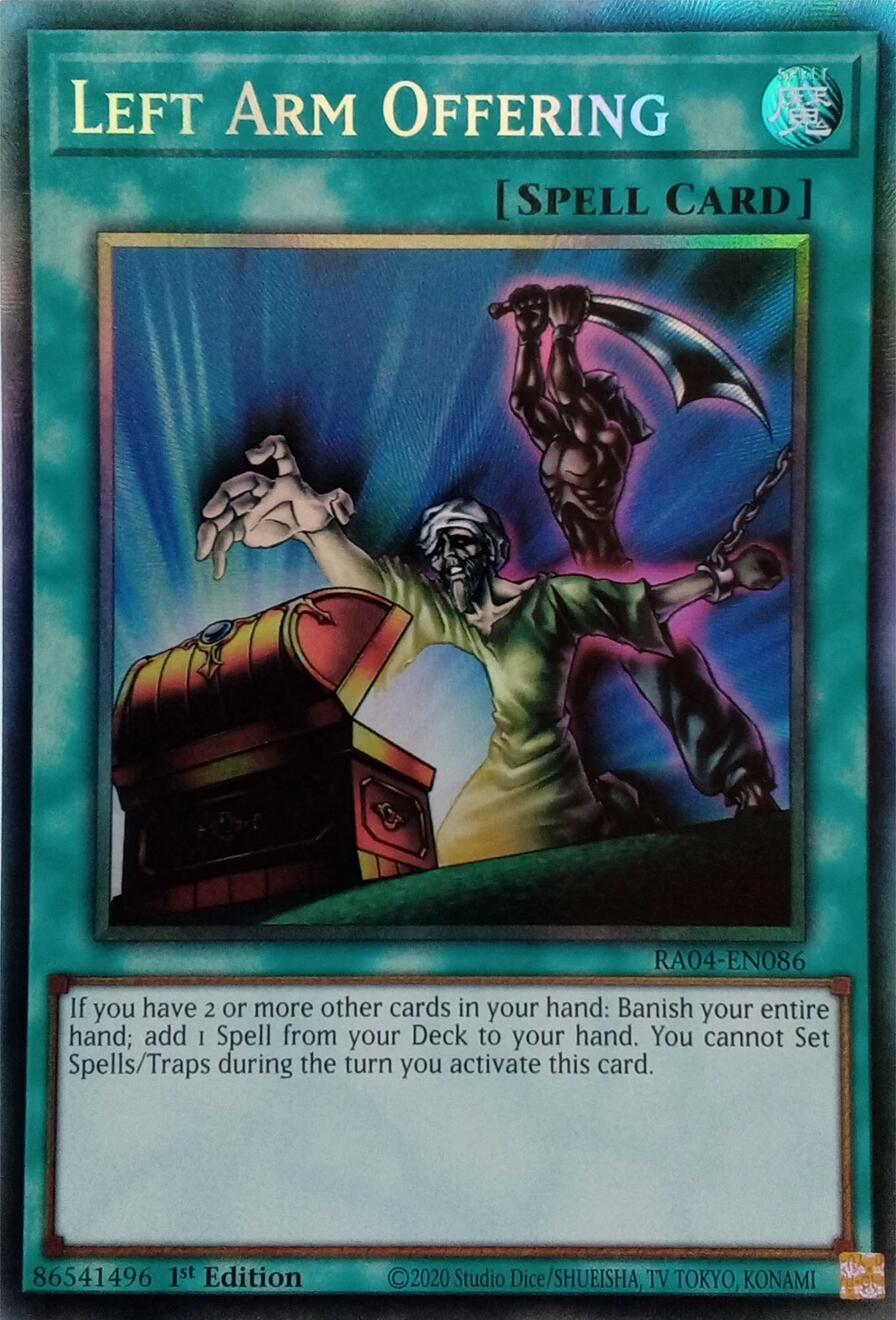 Left Arm Offering [RA04-EN086] Prismatic Collector's Rare | Exor Games Dartmouth