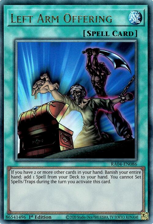 Left Arm Offering [RA04-EN086] Prismatic Ultimate Rare | Exor Games Dartmouth