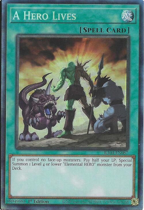 A Hero Lives [RA04-EN087] Prismatic Collector's Rare | Exor Games Dartmouth