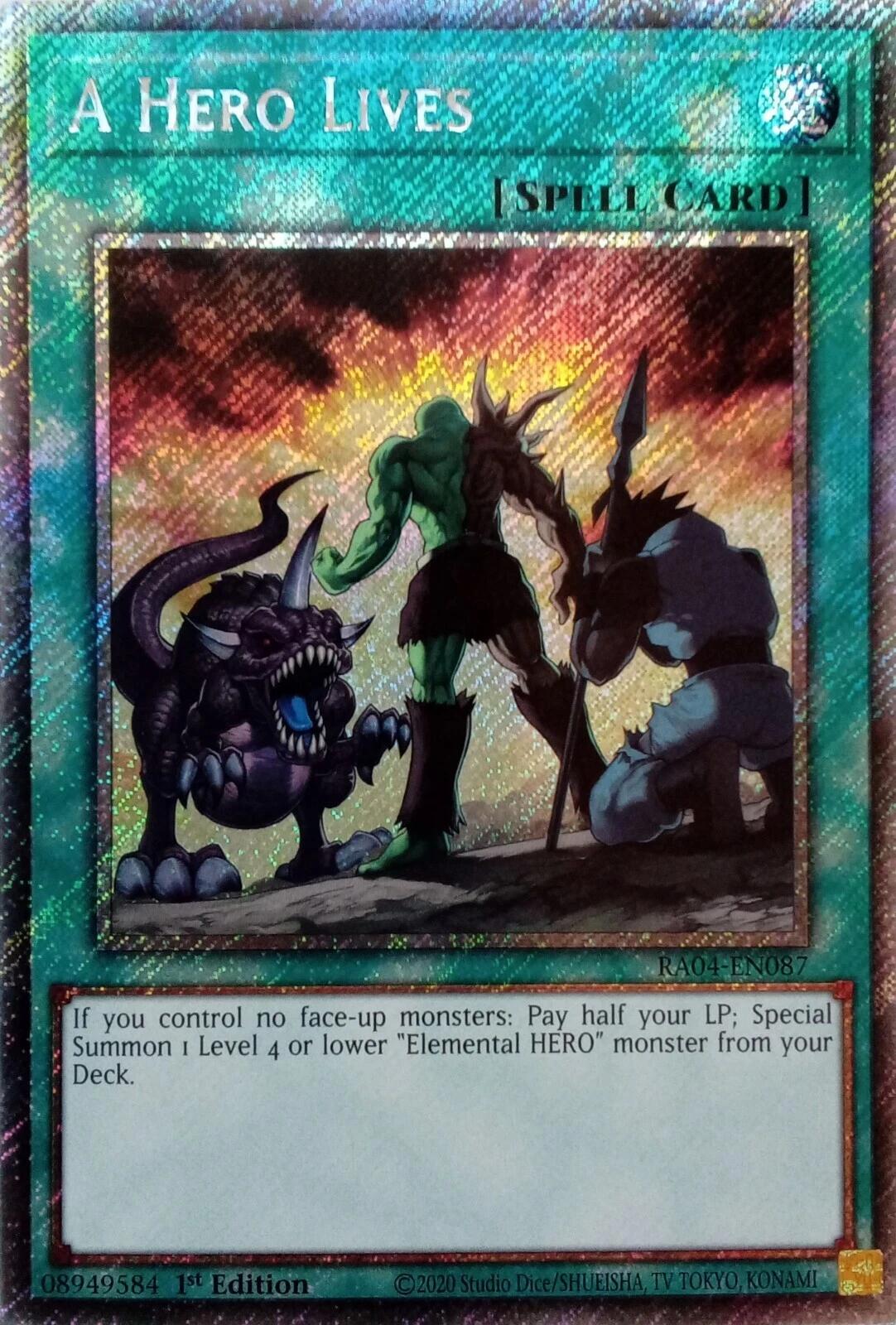 A Hero Lives [RA04-EN087] Platinum Secret Rare | Exor Games Dartmouth
