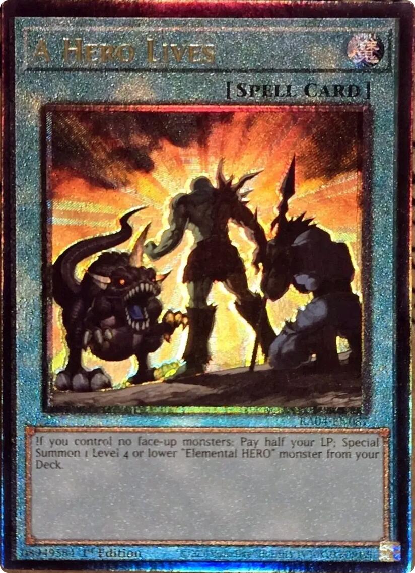 A Hero Lives [RA04-EN087] Prismatic Ultimate Rare | Exor Games Dartmouth