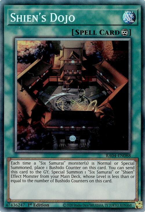 Shien's Dojo [RA04-EN088] Prismatic Collector's Rare | Exor Games Dartmouth