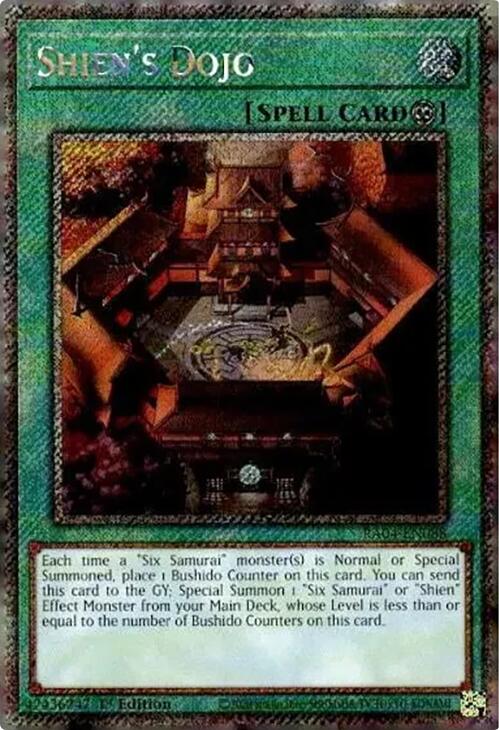 Shien's Dojo [RA04-EN088] Platinum Secret Rare | Exor Games Dartmouth