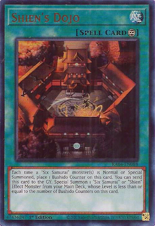 Shien's Dojo [RA04-EN088] Ultra Rare | Exor Games Dartmouth