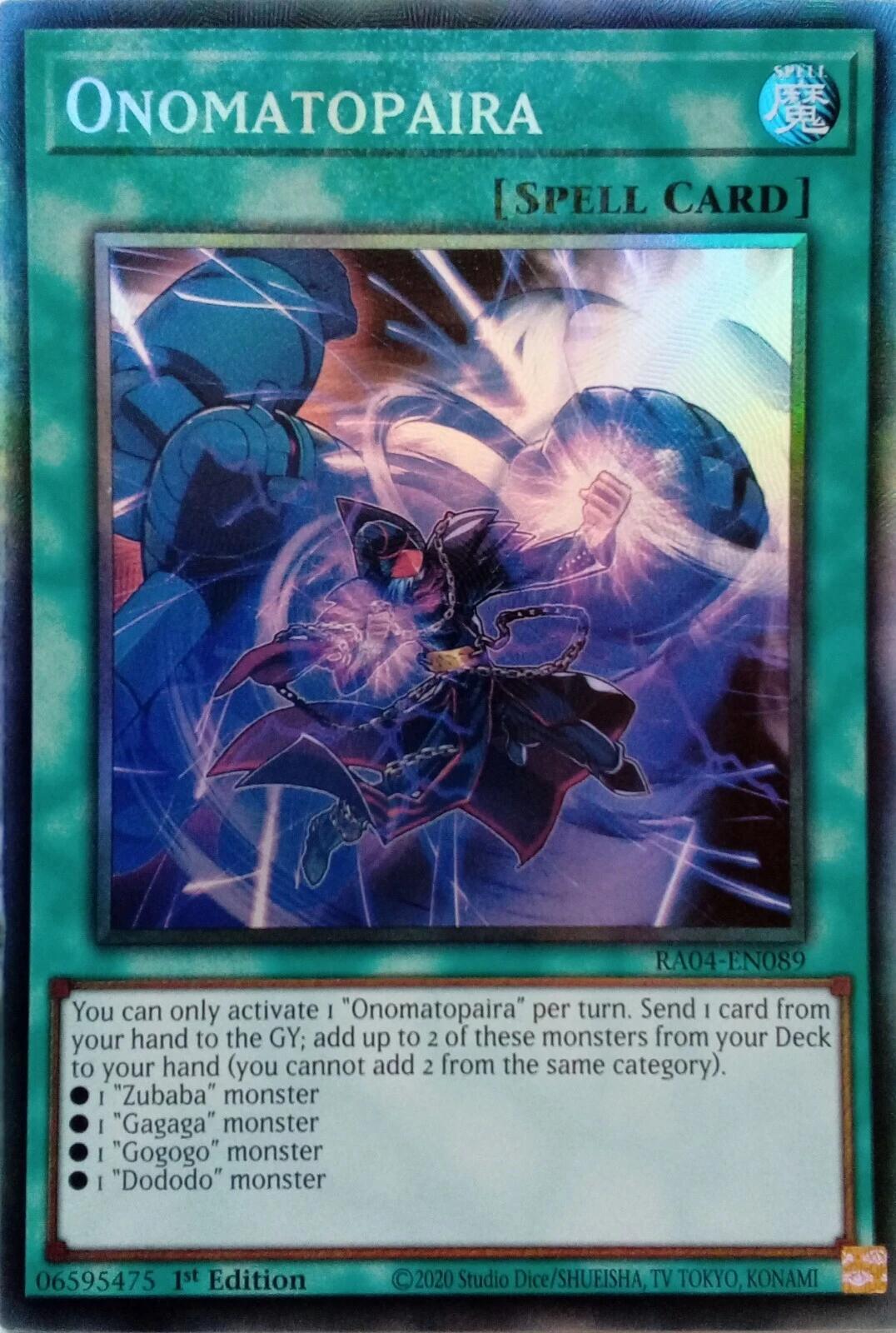 Onomatopaira [RA04-EN089] Prismatic Collector's Rare | Exor Games Dartmouth