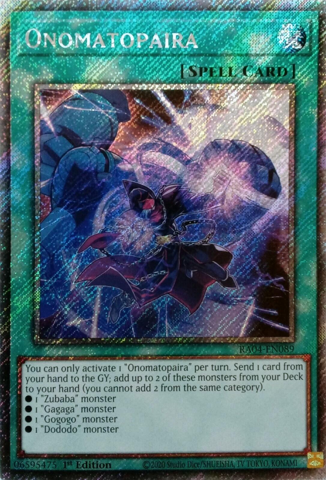 Onomatopaira [RA04-EN089] Platinum Secret Rare | Exor Games Dartmouth