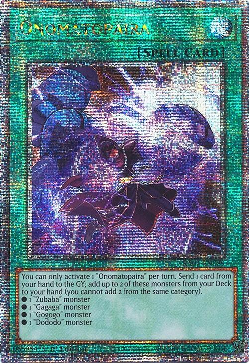 Onomatopaira [RA04-EN089] Quarter Century Secret Rare | Exor Games Dartmouth