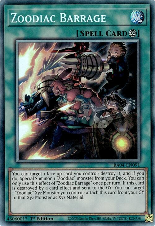 Zoodiac Barrage [RA04-EN091] Prismatic Collector's Rare | Exor Games Dartmouth