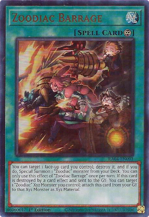 Zoodiac Barrage [RA04-EN091] Ultra Rare | Exor Games Dartmouth